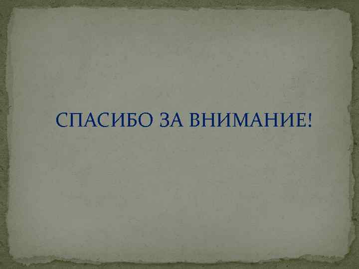 СПАСИБО ЗА ВНИМАНИЕ! 