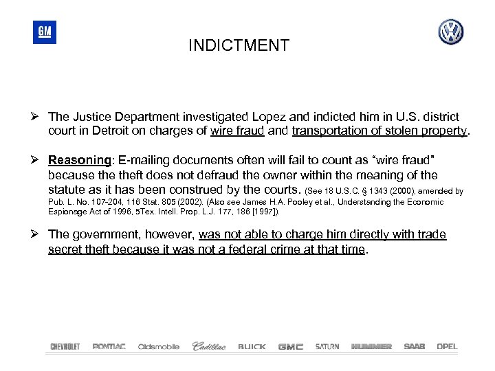 INDICTMENT The Justice Department investigated Lopez and indicted him in U. S. district court