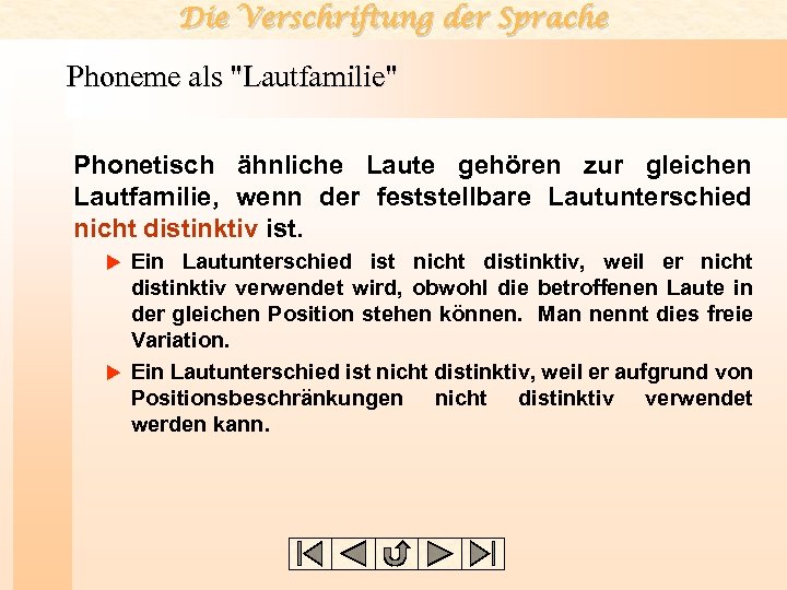 Die Verschriftung der Sprache Phoneme als 