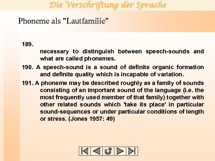 Die Verschriftung der Sprache Phoneme als 