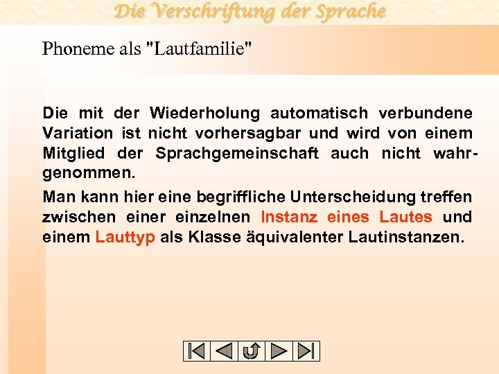 Die Verschriftung der Sprache Phoneme als 