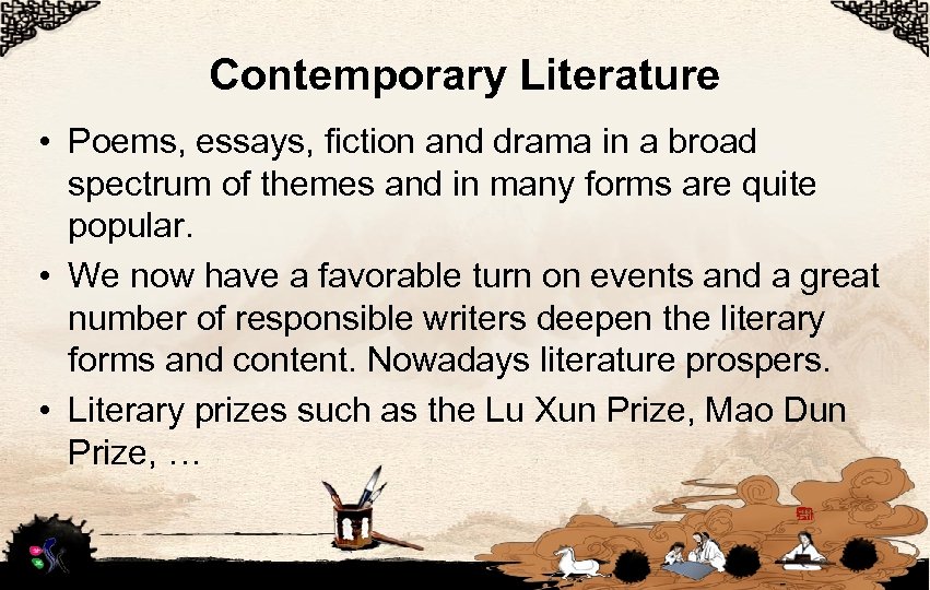 Contemporary Literature • Poems, essays, fiction and drama in a broad spectrum of themes