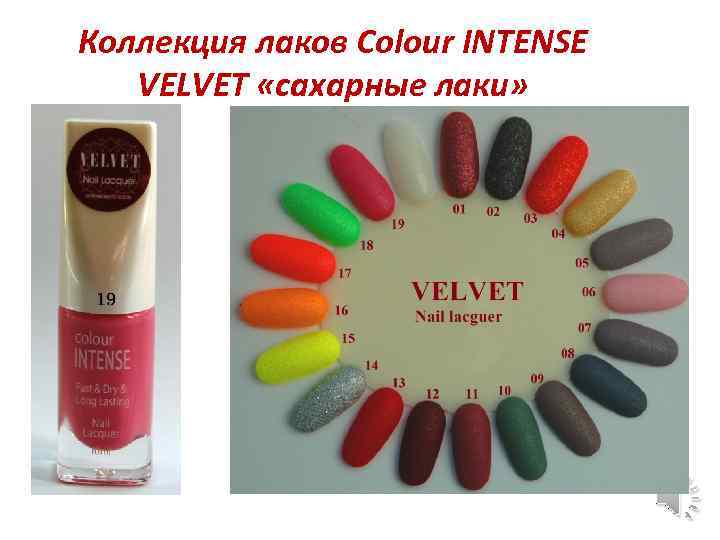Коллекция лаков Colour INTENSE VELVET «сахарные лаки» 