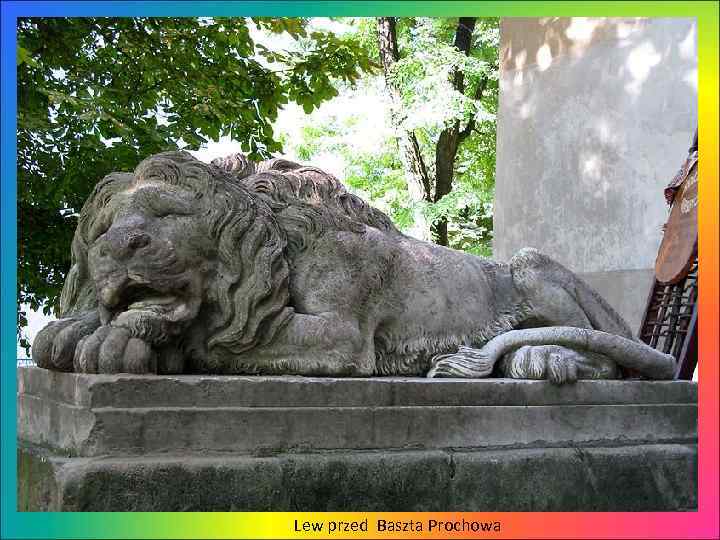 Lew przed Baszta Prochowa 