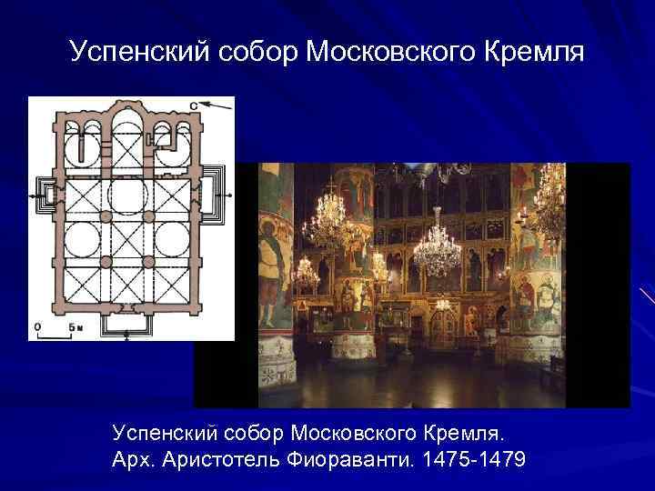 Успенский собор Московского Кремля. Арх. Аристотель Фиораванти. 1475 -1479 