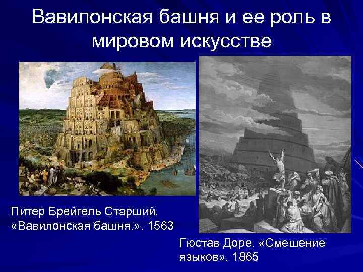 Вавилонская башня и ее роль в мировом искусстве Питер Брейгель Старший. «Вавилонская башня. »