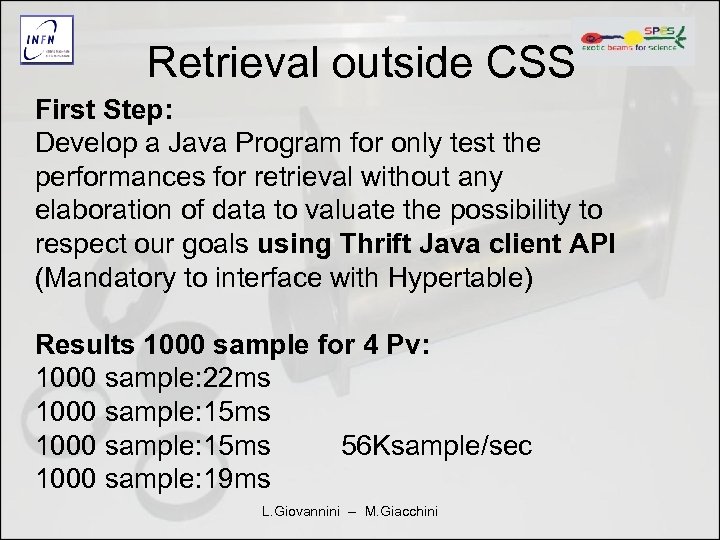 Retrieval outside CSS First Step: Develop a Java Program for only test the performances