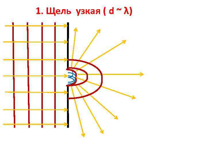 1. Щель узкая ( d ~ λ) 