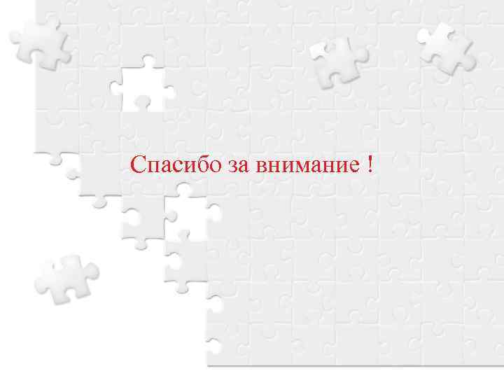 Спасибо за внимание ! 