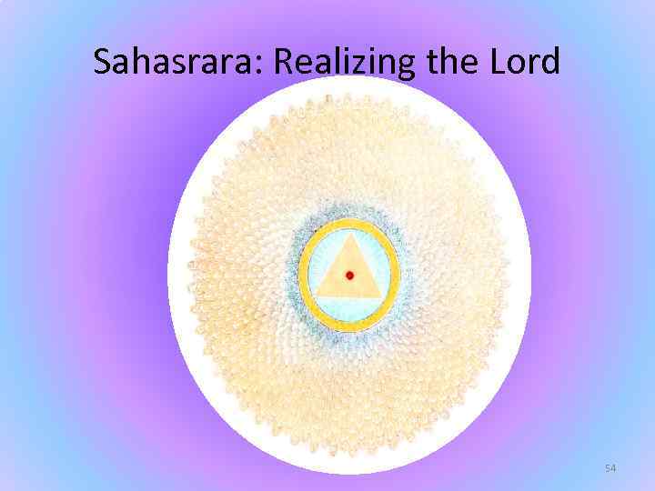 Sahasrara: Realizing the Lord 54 