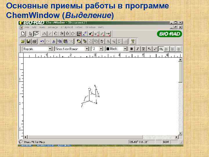Основные приемы работы в программе Chem. Window (Выделение) 