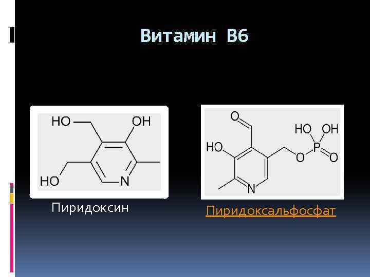 Витамин B 6 Пиридоксин Пиридоксальфосфат 