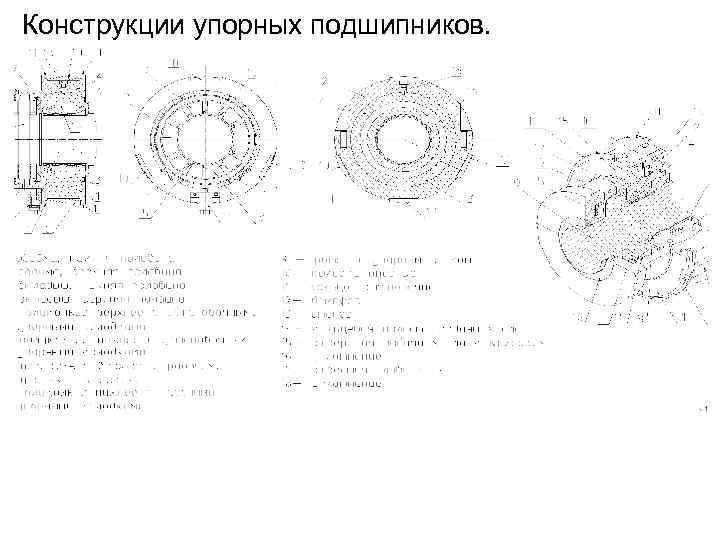 Конструкции упорных подшипников. 