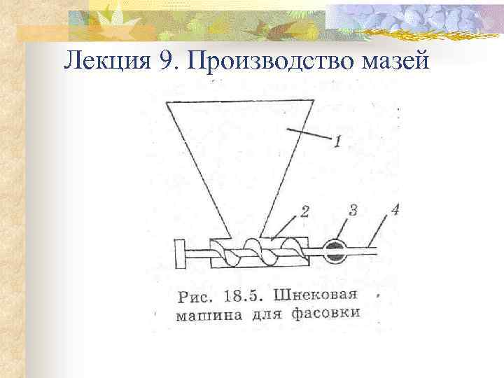 Лекция 9. Производство мазей 