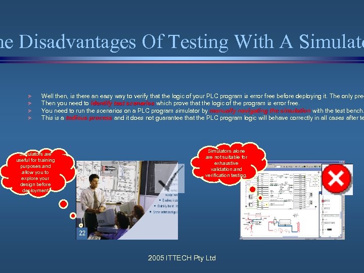 he Disadvantages Of Testing With A Simulato Ø Ø Well then, is there an