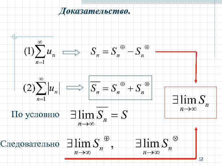 Доказательство. По условию Следовательно 12 