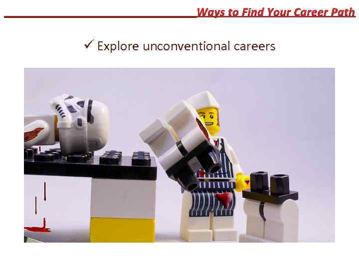 ________________Ways to Find Your Career Path ü Explore unconventional careers 