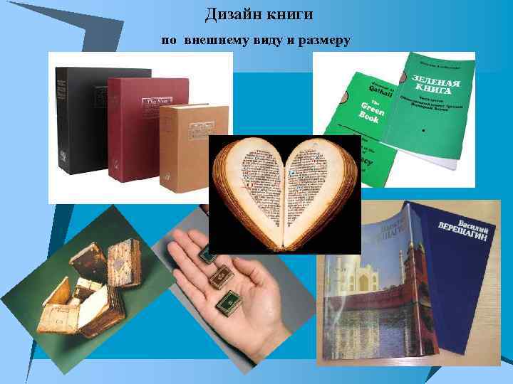 Дизайн книги по внешнему виду и размеру 