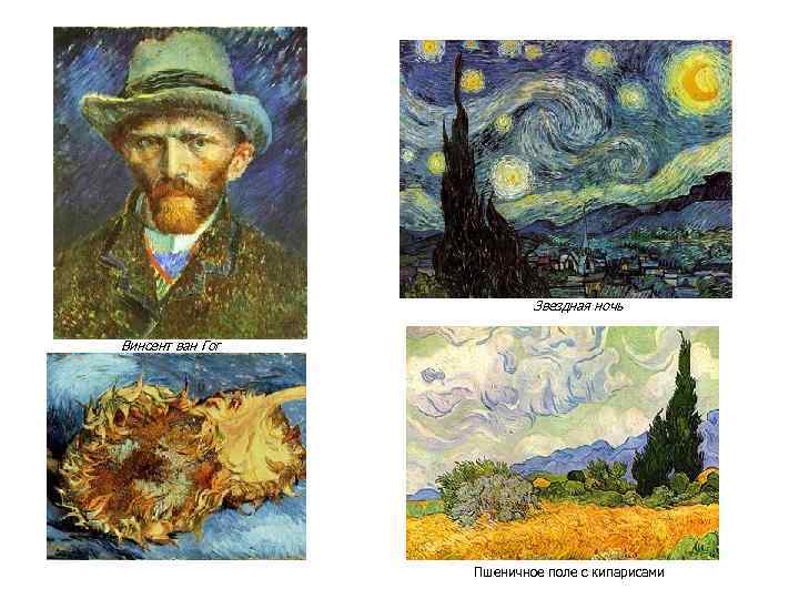 Звездная ночь Винсент ван Гог Пшеничное поле с кипарисами 
