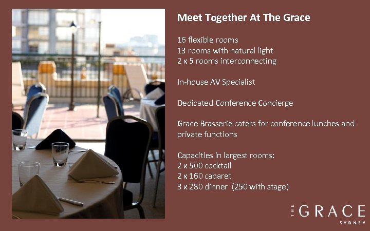 Meet Together At The Grace 16 flexible rooms 13 rooms with natural light 2