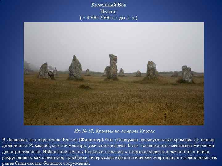 Каменный Век Неолит (~ 4500 -2500 гг. до н. э. ) Ил. № 12,