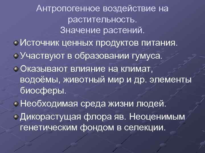 Карта антропогенной нагрузки