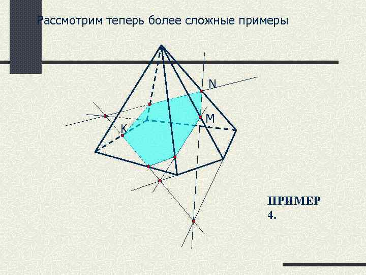 Рассмотрим теперь более сложные примеры N K M ПРИМЕР 4. 