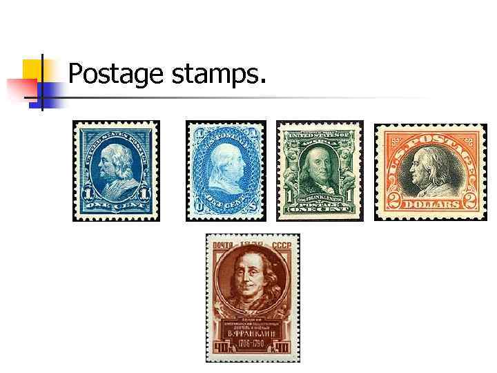 Postage stamps. 