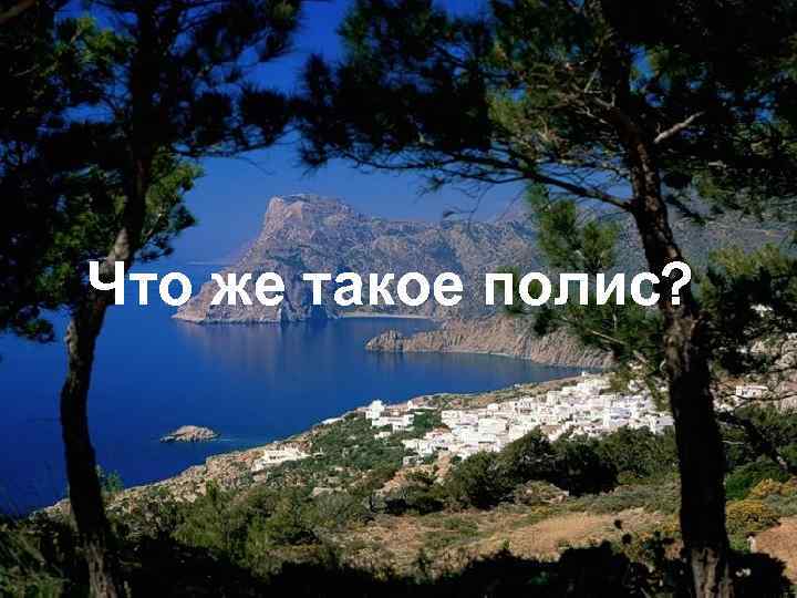 Что же такое полис? 