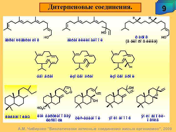 Дитерпеновые соединения. 9 А. М. Чибиряев 