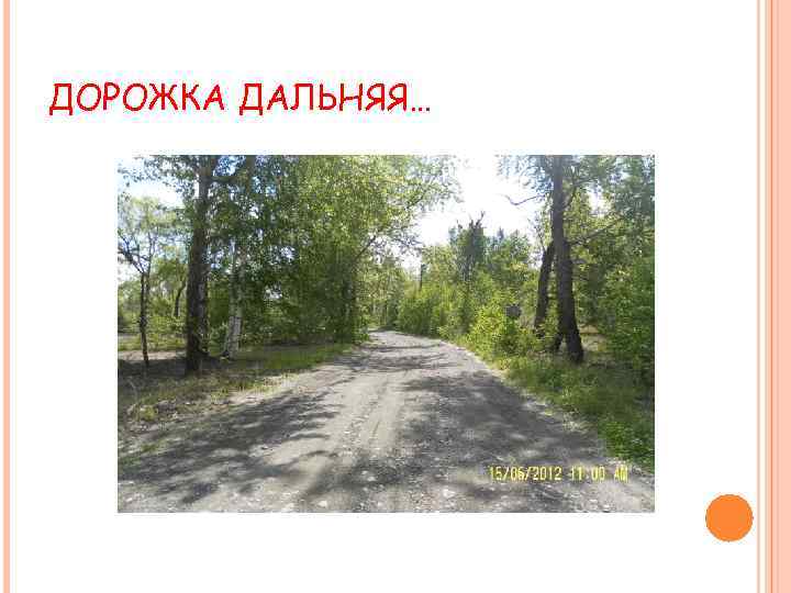 ДОРОЖКА ДАЛЬНЯЯ… 