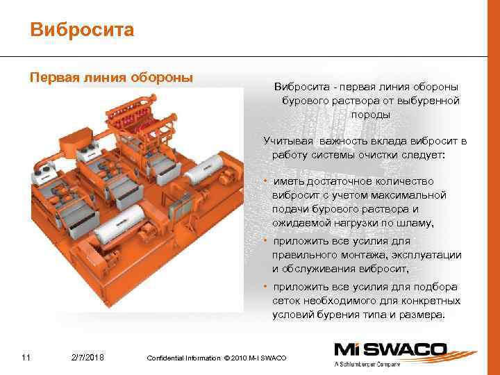 Вибросита Первая линия обороны Вибросита - первая линия обороны бурового раствора от выбуренной породы