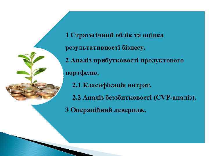 1 Стратегічний облік та оцінка результативності бізнесу. 2 Аналіз прибутковості продуктового портфелю. 2. 1