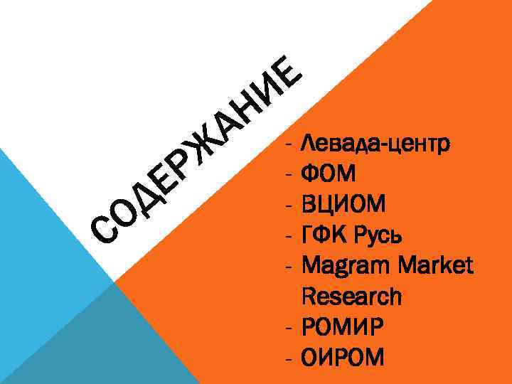 Е И Н А Ж Р О С Е Д - Левада-центр ФОМ ВЦИОМ