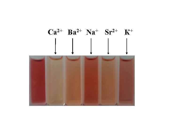 Ca 2+ Ba 2+ Na+ Sr 2+ К+ 