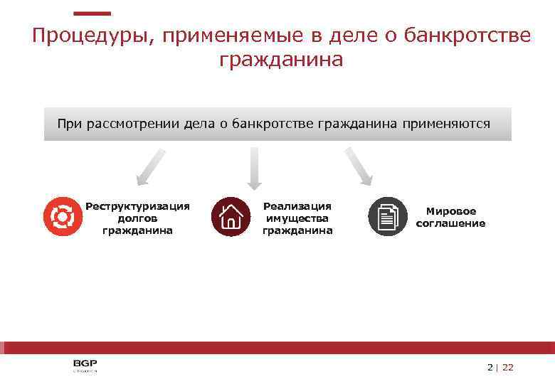Процедуры, применяемые в деле о банкротстве гражданина При рассмотрении дела о банкротстве гражданина применяются