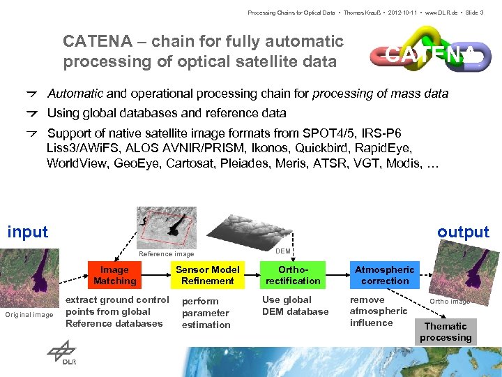 Processing Chains for Optical Data • Thomas Krauß • 2012 -10 -11 • www.