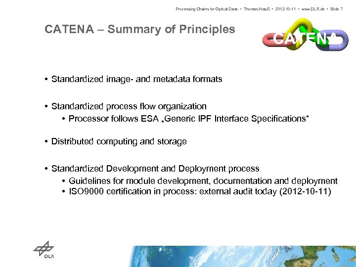 Processing Chains for Optical Data • Thomas Krauß • 2012 -10 -11 • www.