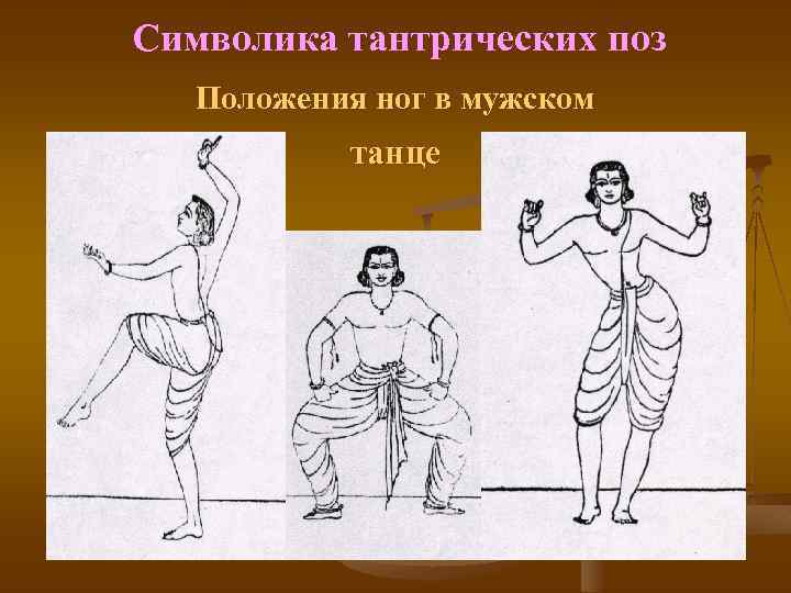 Символика тантрических поз Положения ног в мужском танце 