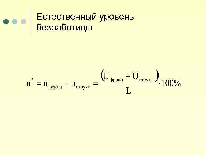 Естественный уровень безработицы 