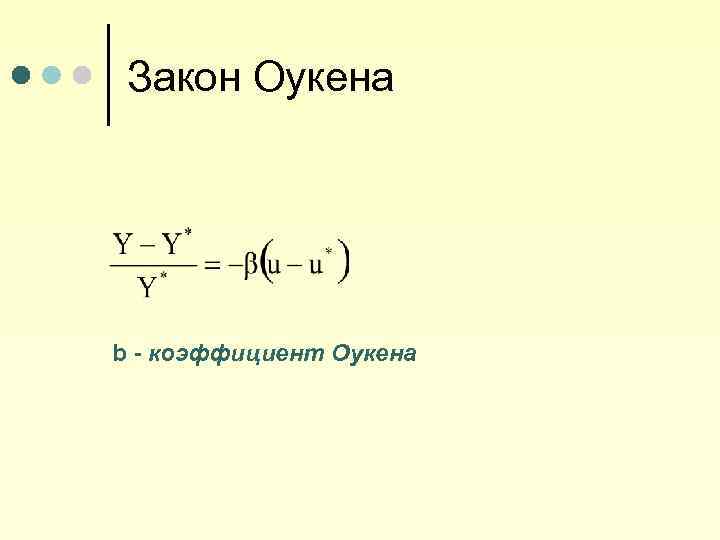 Закон Оукена b - коэффициент Оукена 