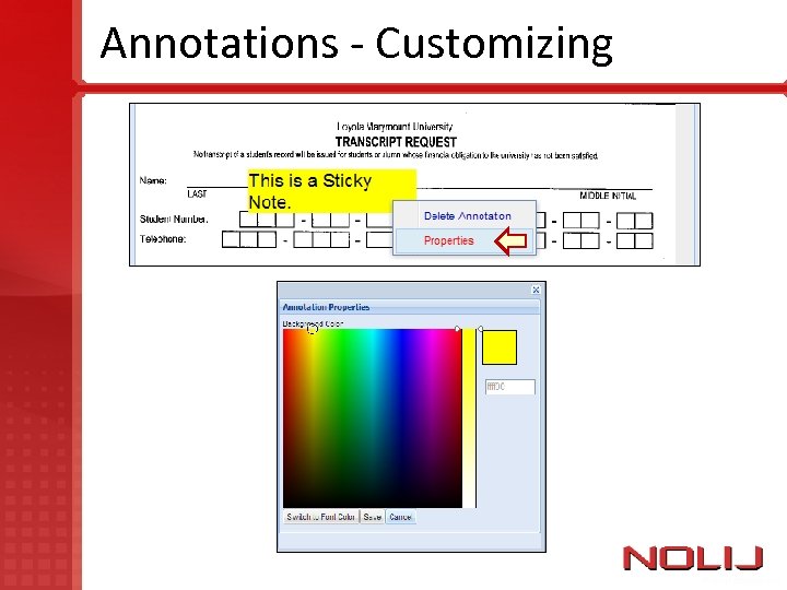Annotations - Customizing 