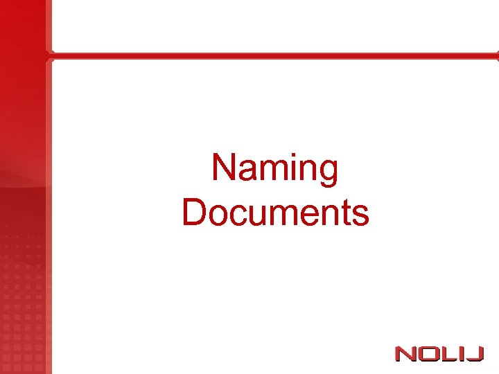 Naming Documents 