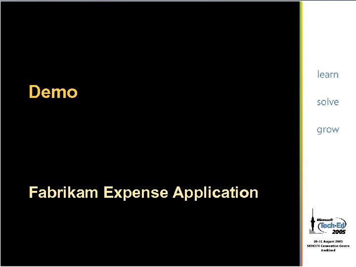 Demo Fabrikam Expense Application 