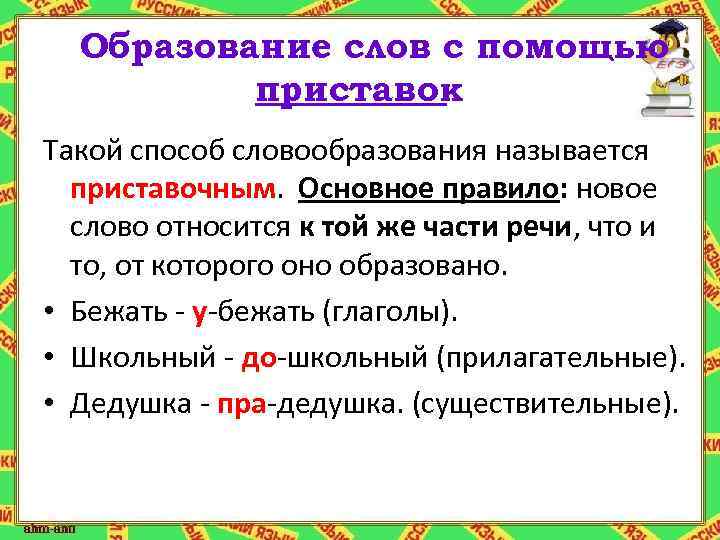 Какое слово образовано приставочным