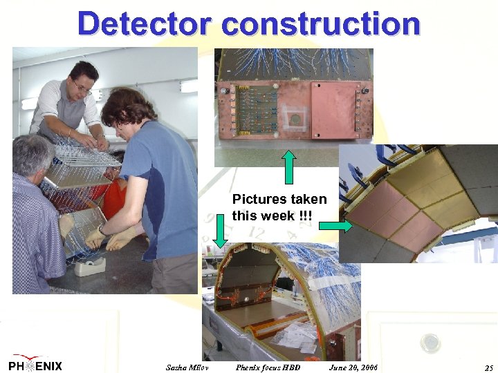 Detector construction Pictures taken this week !!! Sasha Milov Phenix focus HBD June 20,