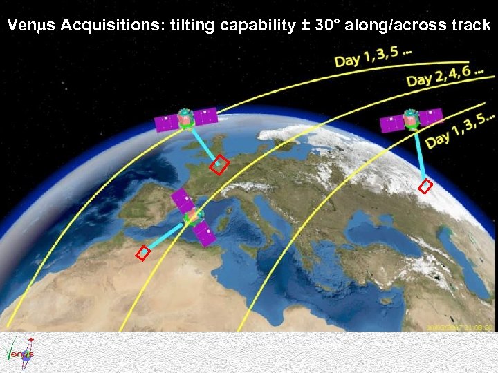 Ven s Acquisitions: tilting capability ± 30° along/across track 