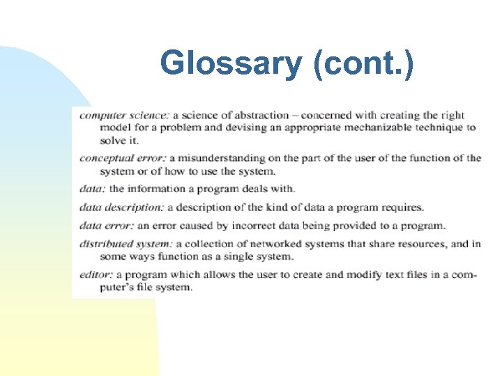 Glossary (cont. ) 