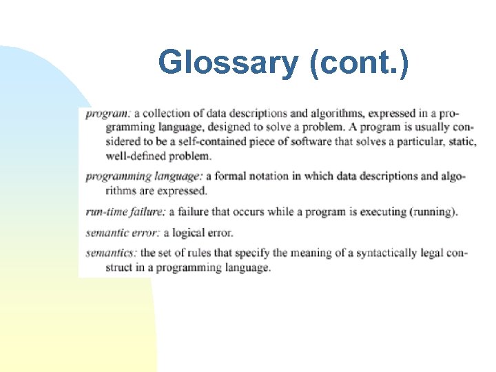 Glossary (cont. ) 