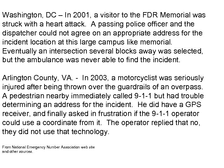 Washington, DC – In 2001, a visitor to the FDR Memorial was struck with